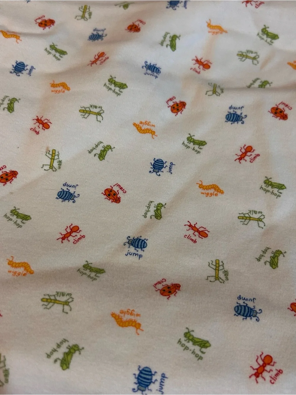 Vintage Gymboree Baby Blanket Hip Hop Bug Lovey Green Hard To Find